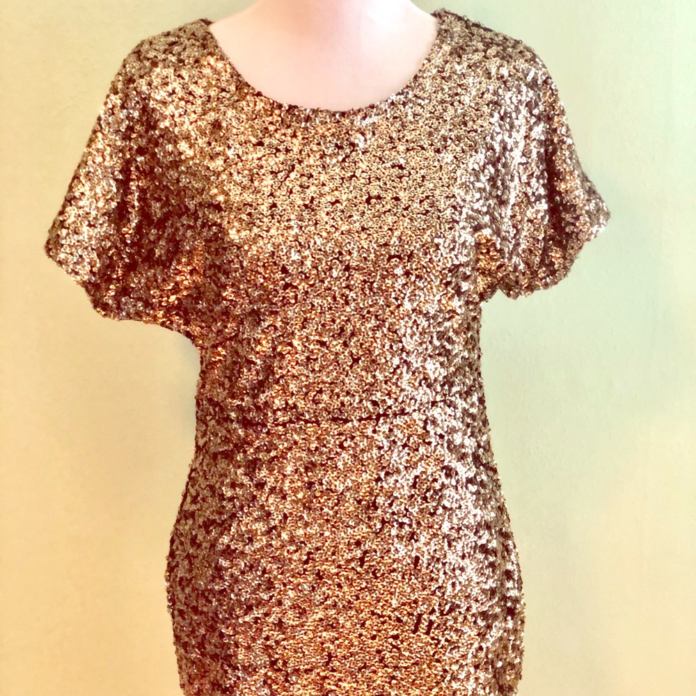 Gold Sequin Dress